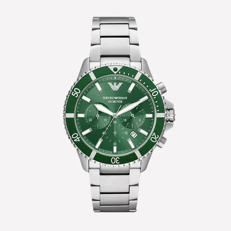 Emporio Armani World Explorer Green Dial Men's Watch- AR11500